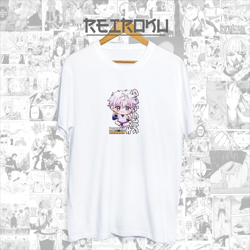Áo Thun cotton In Hình Anime hunter x hunter Killua zoldyck 30s Thời Trang Unisex