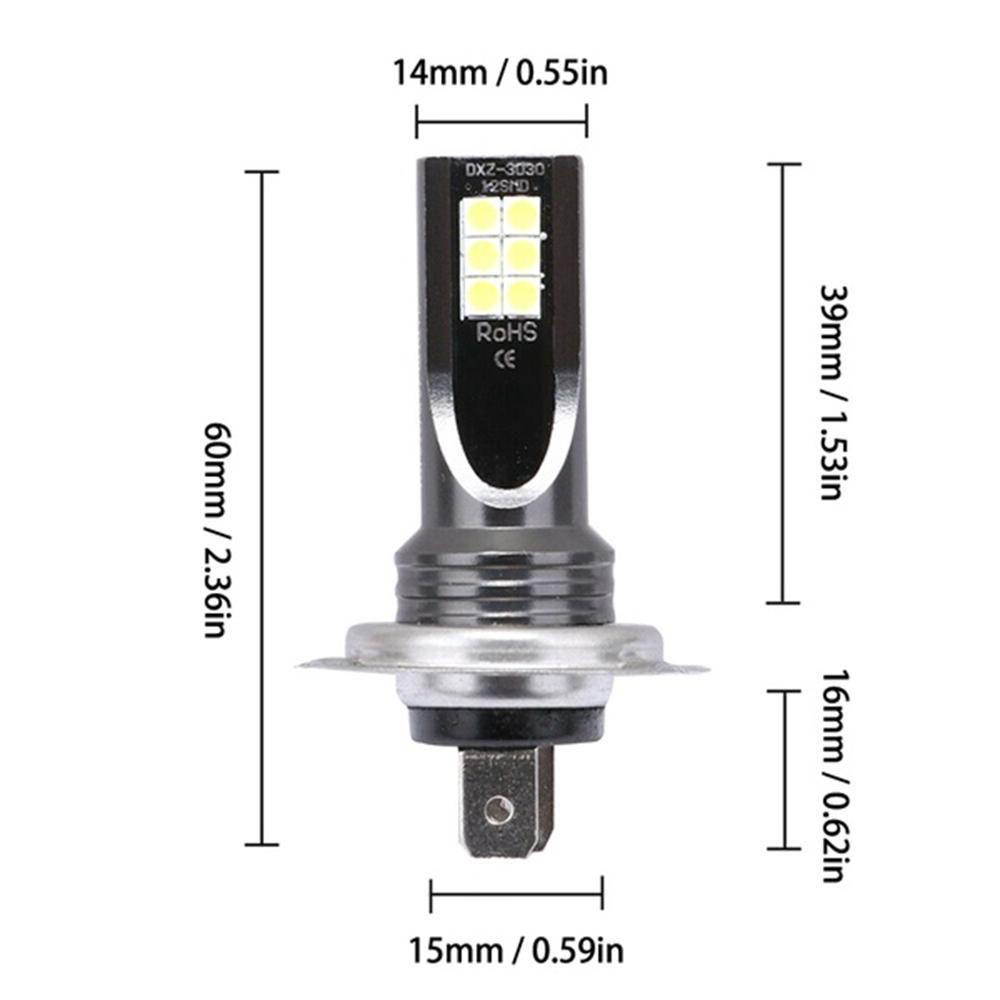 WTTLE Set 2 Bóng Đèn Phá Sương Mù 110W IP68 12V 24V 6000K 24000LM Chuyên Dụng Cho Xe Hơi