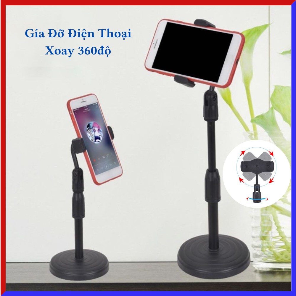 Gía đỡ điện thoại ,giá đỡ điện thoại livestream xem video ổn định xoay 360 độ NHÀ CỬA VÀ TIỆN ÍCH