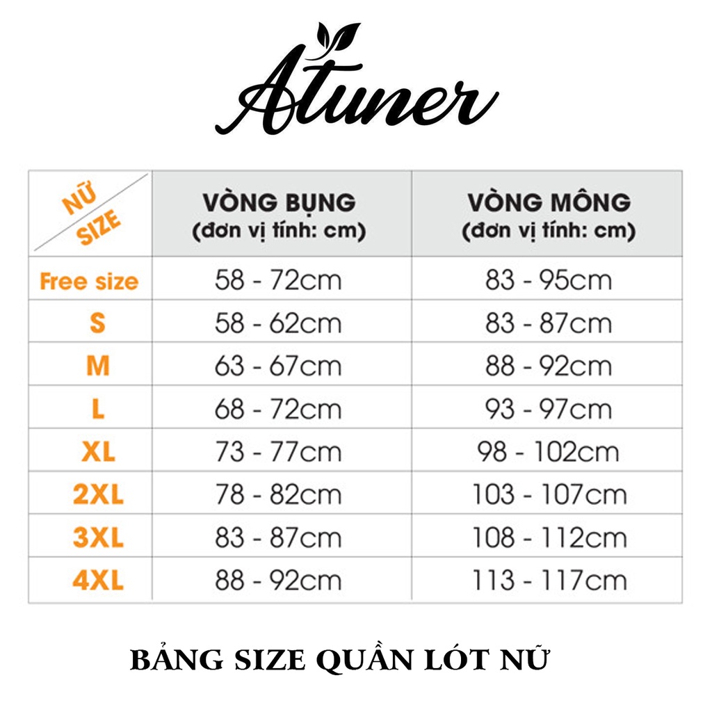 Set 3 quần lót nữ thông hơi không đường may ATUNER QL004, Lazer Cut Mini tinh tế, mềm mại