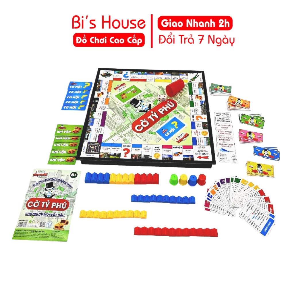 Cờ Tỷ Phú - Monopoly - bàn NHỰA cao cấp 42 x 42cm - Trò chơi rèn luyện tư duy Bi House