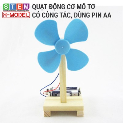 Đồ chơi lắp ráp thông minh XMODEL Quạt mô tơ chạy pin cho bé