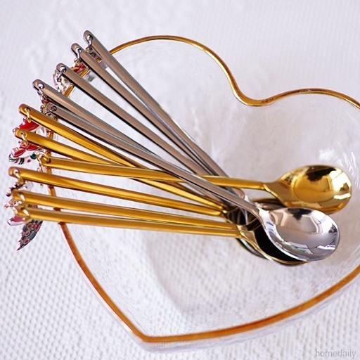 Muỗng Cà Phê Bằng Thép Không Gỉ Phong Cách Giáng Sinh