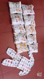 Combo 4 bộ cotton giấy dài tay cho bé