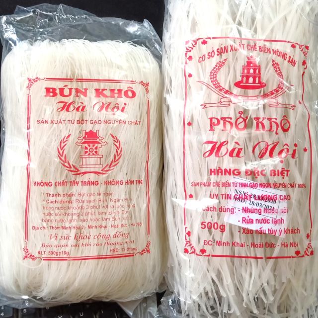 Bún khô , phở khô hà nội gói 500g.