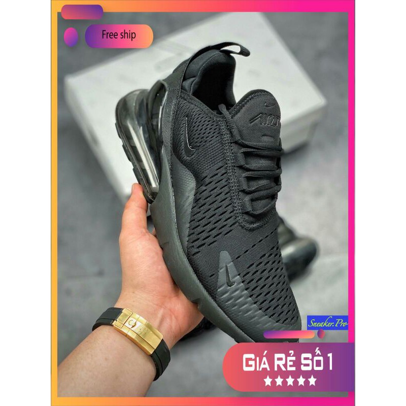 (SIÊU KHUYẾN MẠI + FREESHIP) Giày thể thao Air Max 270 full đen siêu đẹp cho nam và nữ !!! . : : : : :