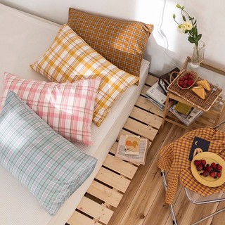 Vỏ gối caro style Hàn Quốc