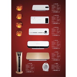 Máy sưởi gốm Ceramic Erito HCB18R