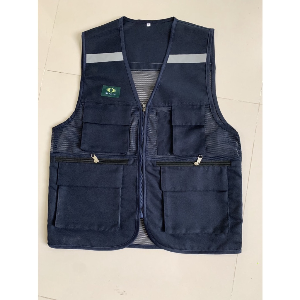 Áo gile kaki xuất Hàn, có phản quang