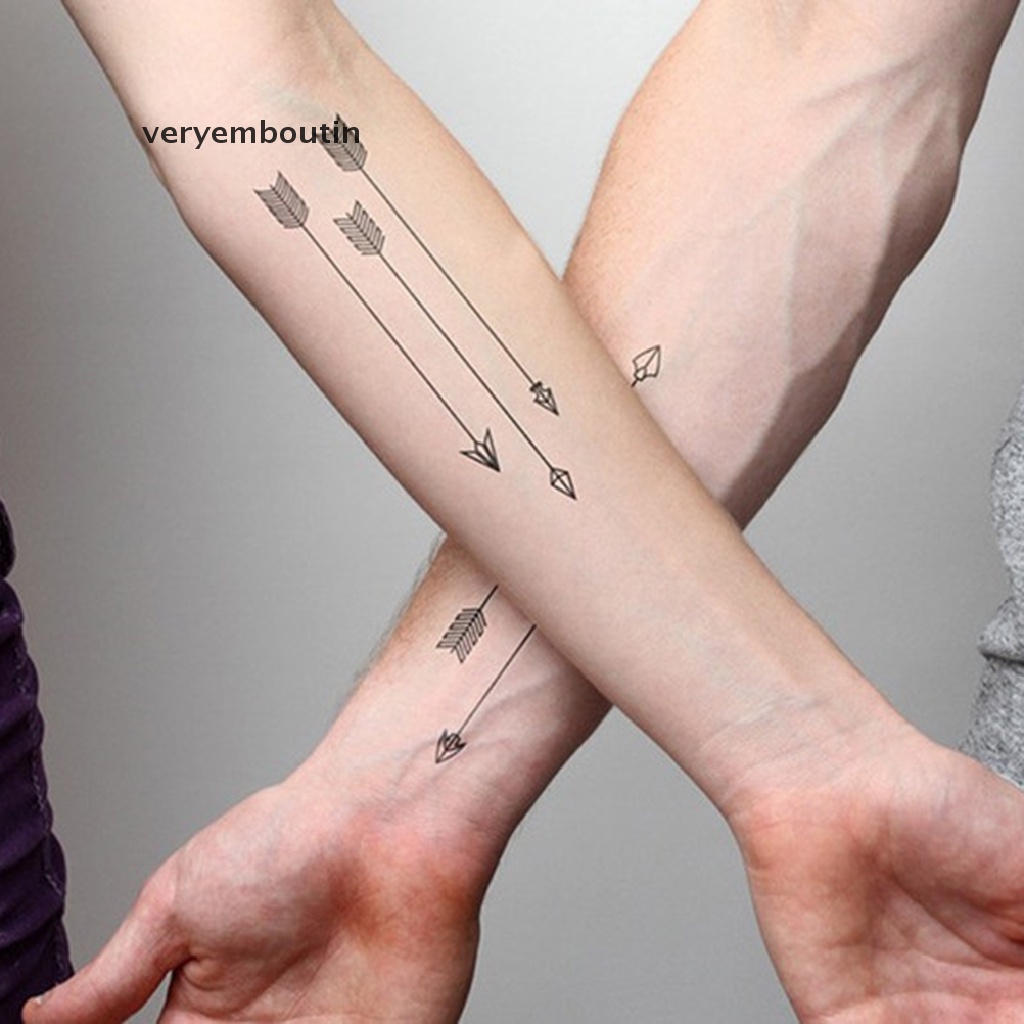 [Hàng mới về] Miếng dán hình xăm tạm thời hình mũi tên 3D thời trang chống thấm nước