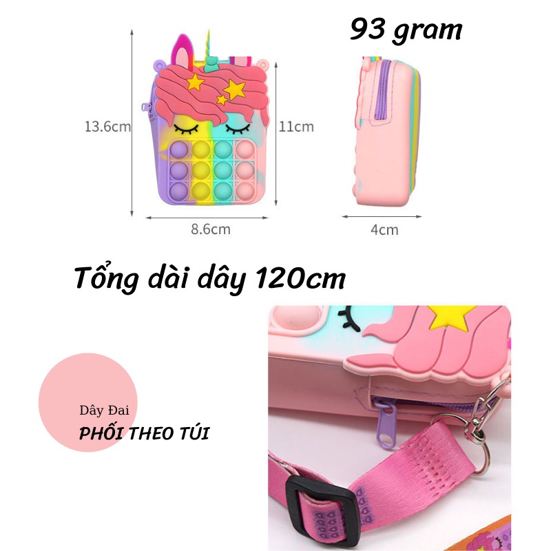 Túi pop it đeo chéo nữ mini cho bé giá rẻ TP01 LENIO