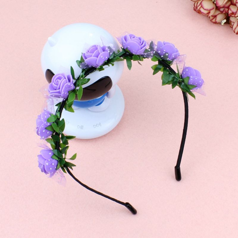 Băng Đô Hoa Hồng Nhân Tạo 9 Màu Cho Nữ