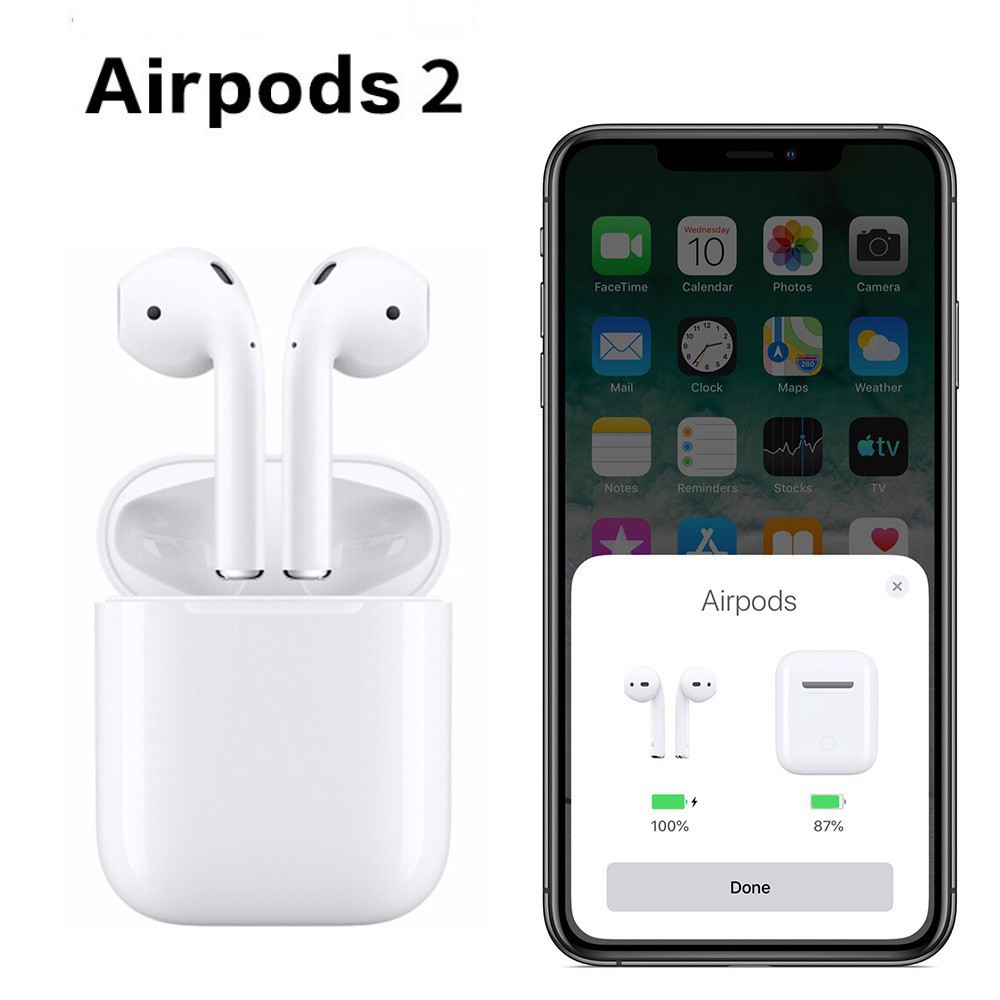 [Top 1 Bán Chạy] Tai nghe Bluetooth AIRPODS 2 ĐỔI TÊN, POPUP, TẶNG BAO SILICON 🎧