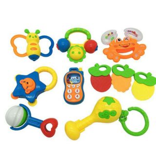 Túi 9 món lục lạc cầm tay cho bé