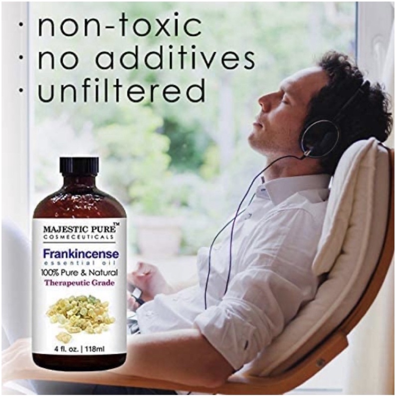 Tinh dầu Hương Trầm 100% tự nhiên Majestic Pure Frankincense Essential Oil 118ml USA