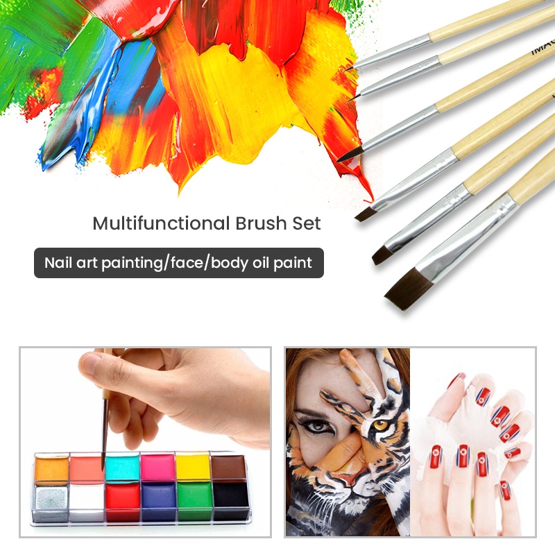 Set 6 cọ IMAGIC thích hợp hóa trang Halloween trang điểm cho trẻ em