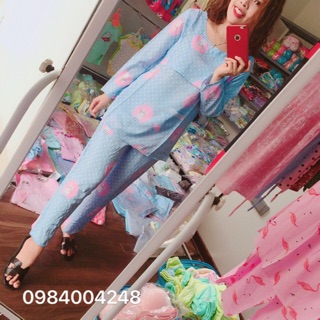 Combo 2 bộ sau sinh lanh lụa thailand hàng cao cấp