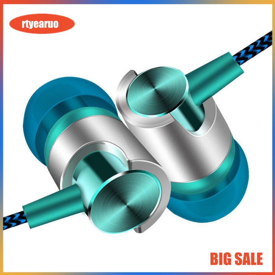 Tai nghe nhét trong tai Cáp nylon Bass nặng Tai nghe chắc chắn có micrô