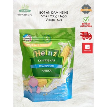 Bột ăn dặm Heinz Nga gói 200g đủ vị cho bé từ 4 tháng