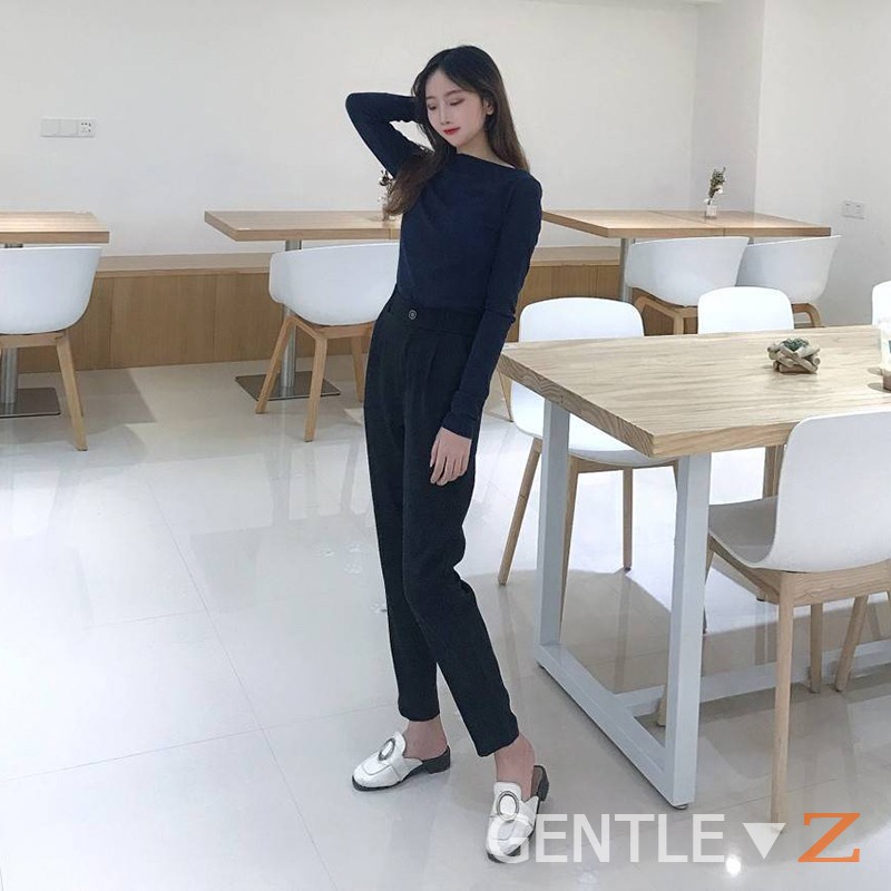 Quần Baggy nữ lưng cao - Kiểu quần tây nữ Hàn Quốc BASIC rất dễ phối đồ đi học - đi làm - đi chơi - công sở | BigBuy360 - bigbuy360.vn