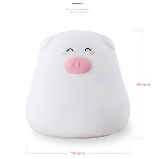 Đèn ngủ heo cảm ứng silicon