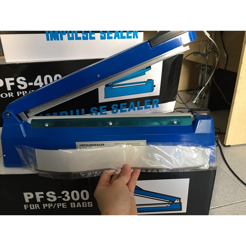 [GIẢM GIÁ] Máy hàn miệng túi Impulse Sealer PFS 300 (300mm),Máy hàn miệng túi ninon dập tay,MÁY HÀN MIỆNG TÚI PFS-300