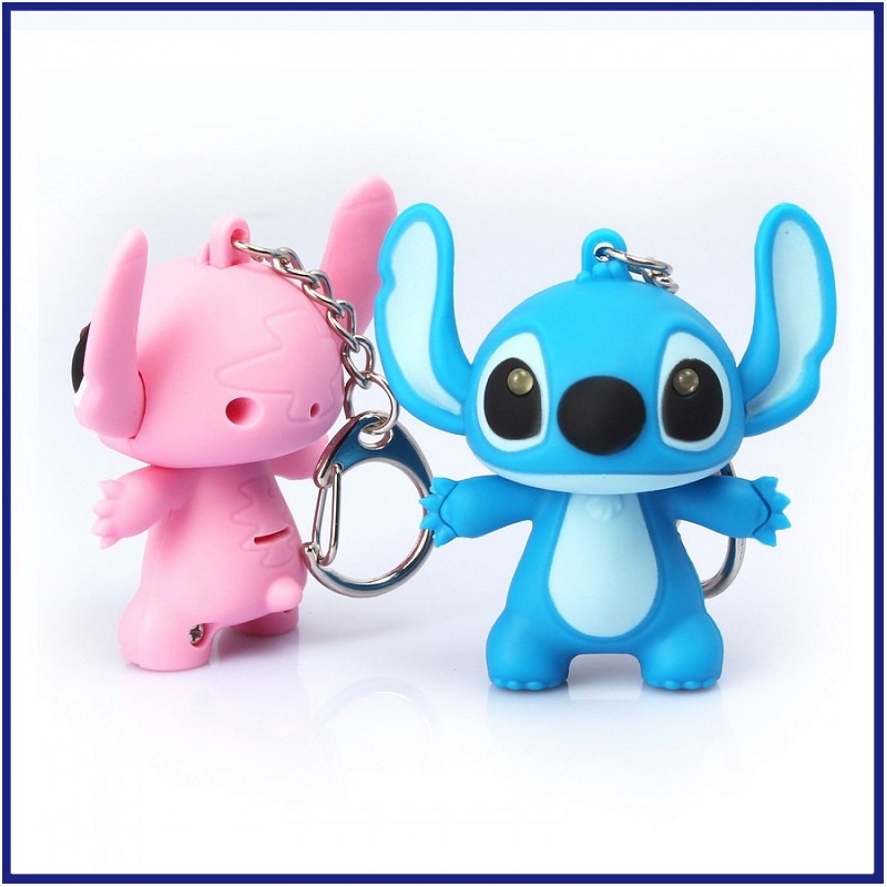 Móc Khóa Hình Lilo Và Stitch Hoạt Hình Có Đèn Led