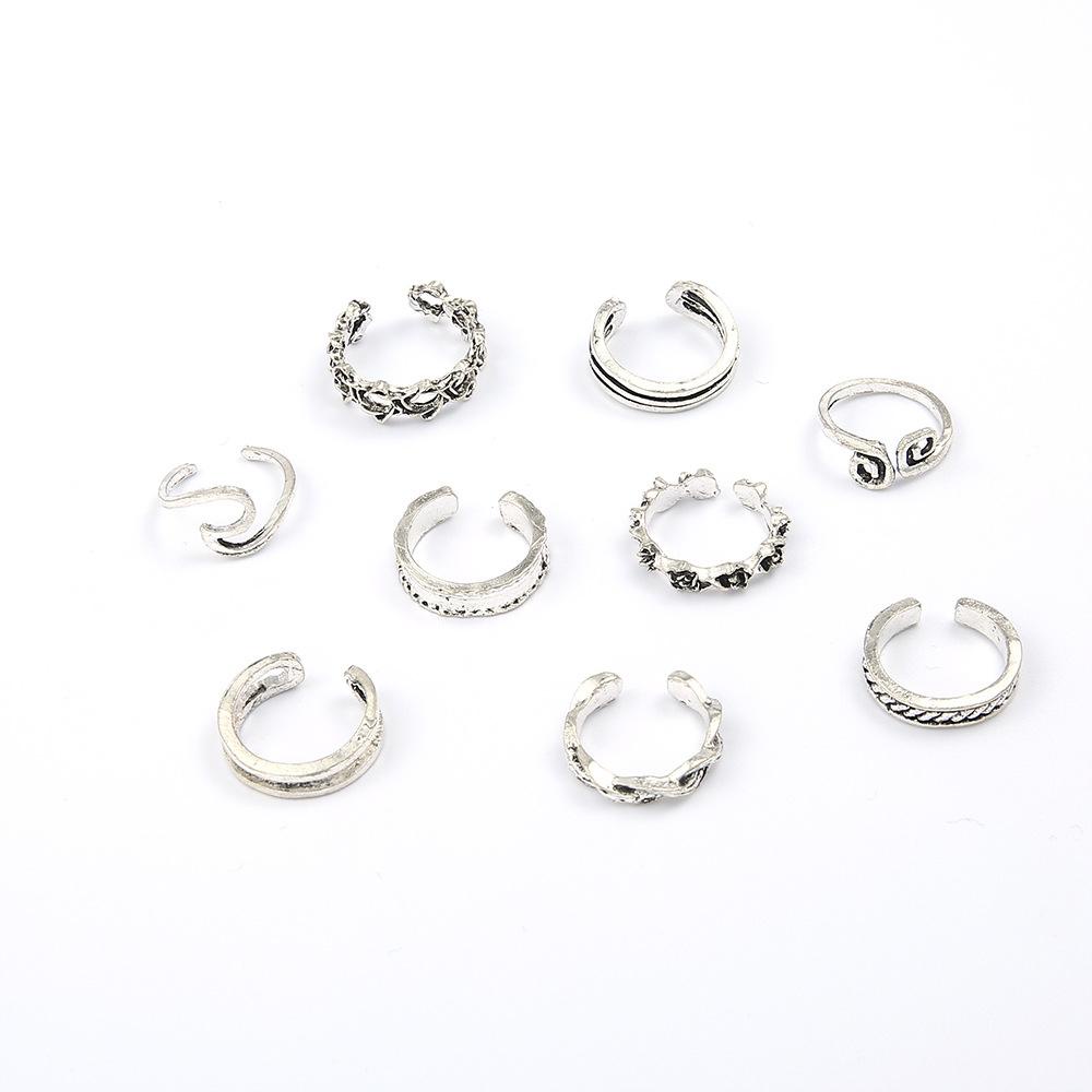 Bộ 9 Nhẫn Đeo Ngón Chân Phong Cách Retro Độc Đáo