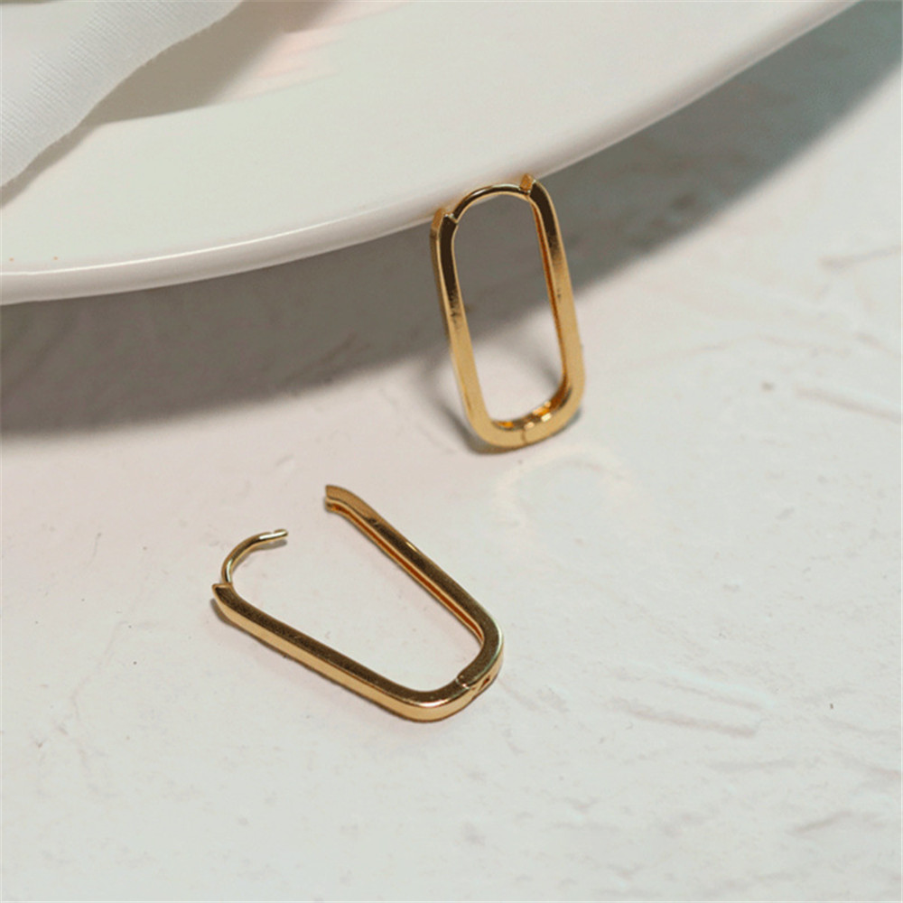 Bông tai mạ vàng 14k phong cách Hàn Quốc đơn giản thời trang cho nữ Yanqueens Đồ trang sức Quà tặng