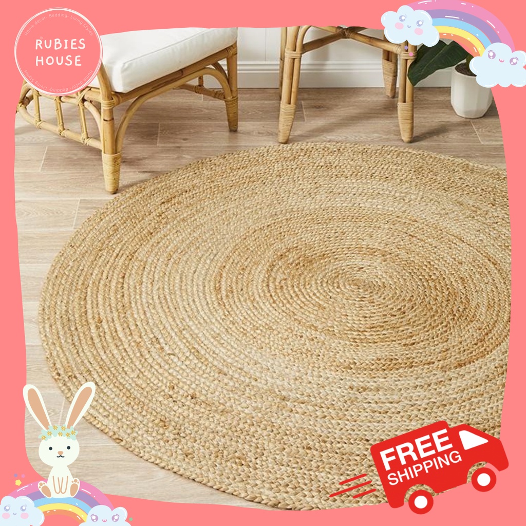 Thảm lục bình tròn trải sàn, trang trí nhà cửa, đường kính 80cm-100cm-120cm