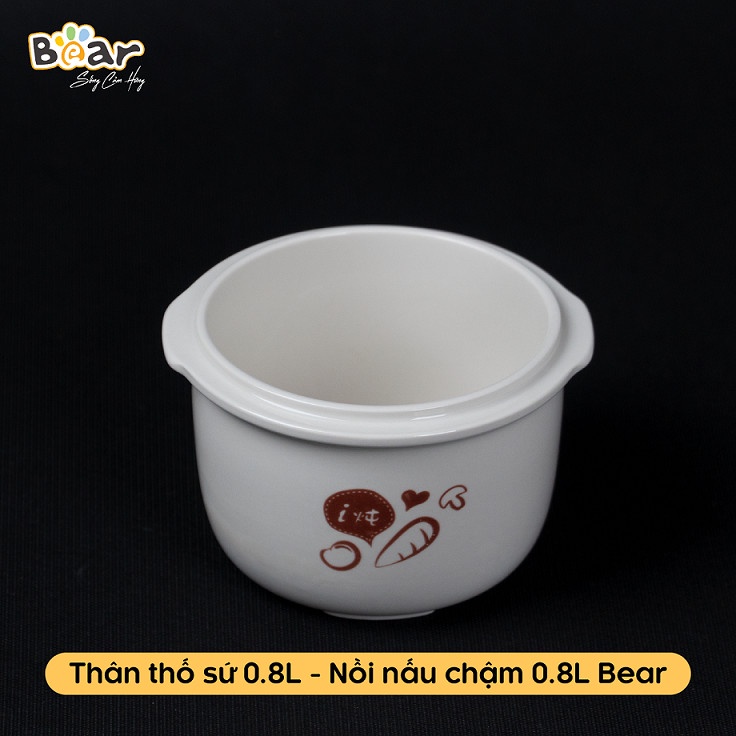 Phụ Kiện Thố Sứ ,Nắp Sứ, nồi Sứ Nồi Nấu Cháo Chậm Bear 0.8L, 1.6L Phiên Bản Quốc Tế