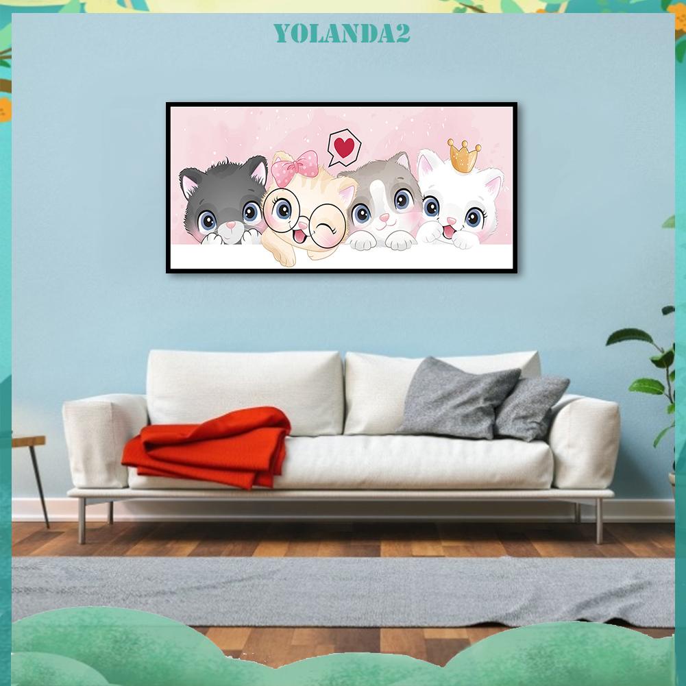 Tranh thêu chữ thập hình mèo con 11CT toàn bộ