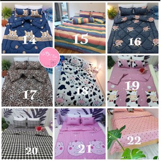 Bộ ga chun kèm 2 vỏ goi cotton poly Bella Ho đủ kích thước