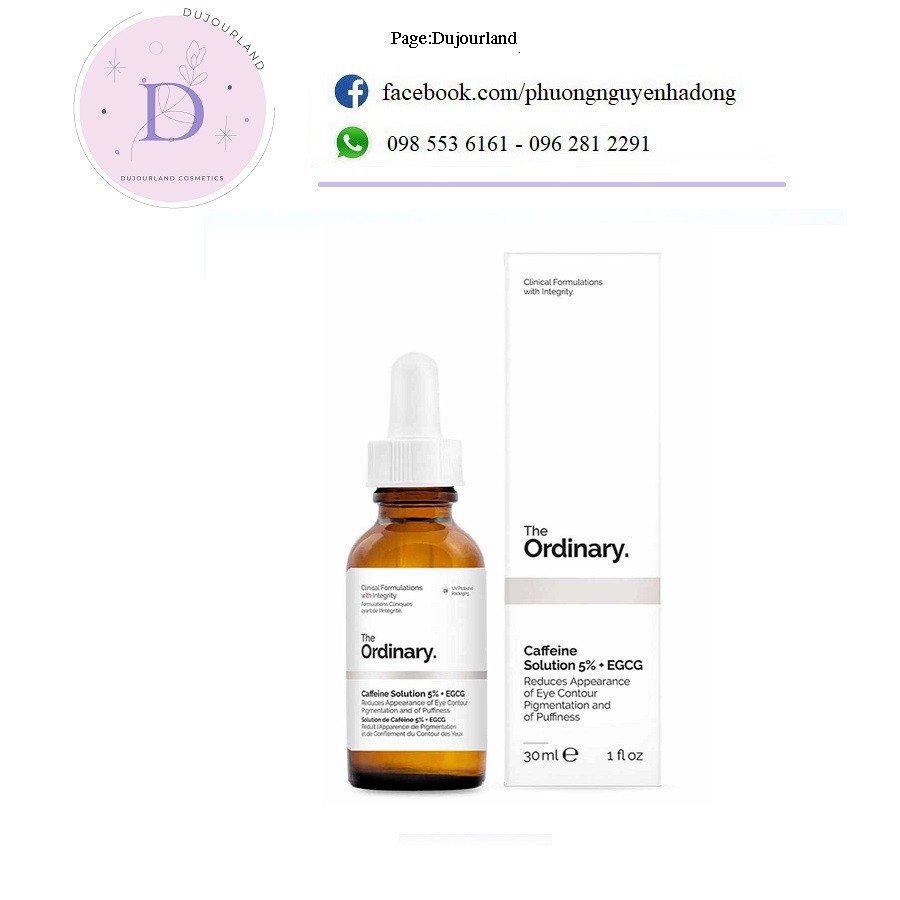 Serum dưỡng ngừa thâm bọng mắt The Ordinary Caffeine Solution 5% + EGCG 30m