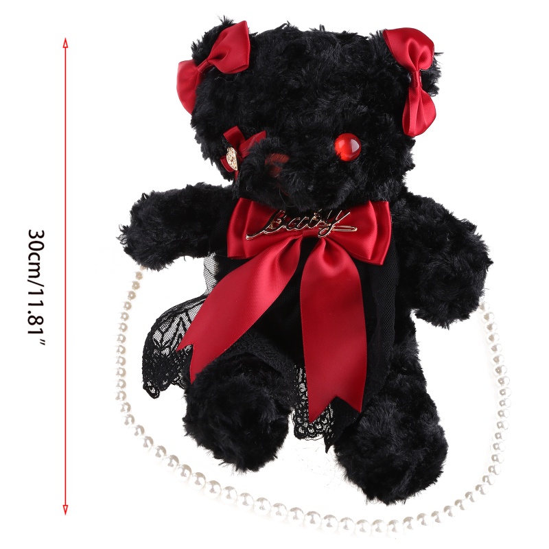 Túi Đeo Chéo Hình Gấu Nhồi Bông Mềm Mại Dành Cho Nữ