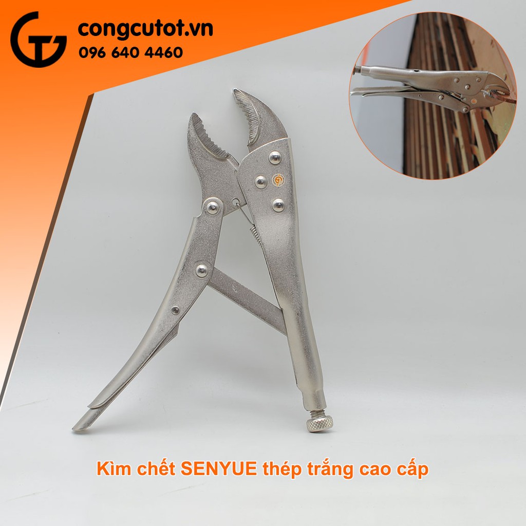 Kìm chết thép trắng cao cấp độ mở tối đa 30mm