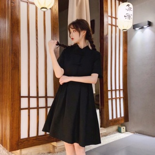 [có sẵn] Đầm / Váy babydoll cổ tàu
