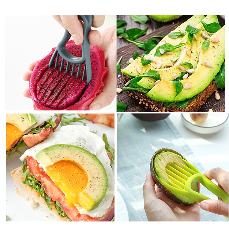 Dụng Cụ Gọt Vỏ Trái Cây ANAEAT Thiết Kế 3 Trong 1 Bằng Nhựa Dùng Nạo Bơ Tiện Dụng Cho Nhà Bếp