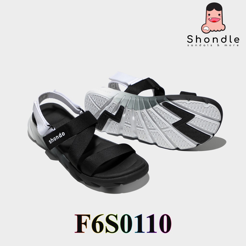 Giày Sandal Shondo Shat F6 Sport màu Ombre đen trắng [Chính Hãng][Bảo Hành 1 Năm]