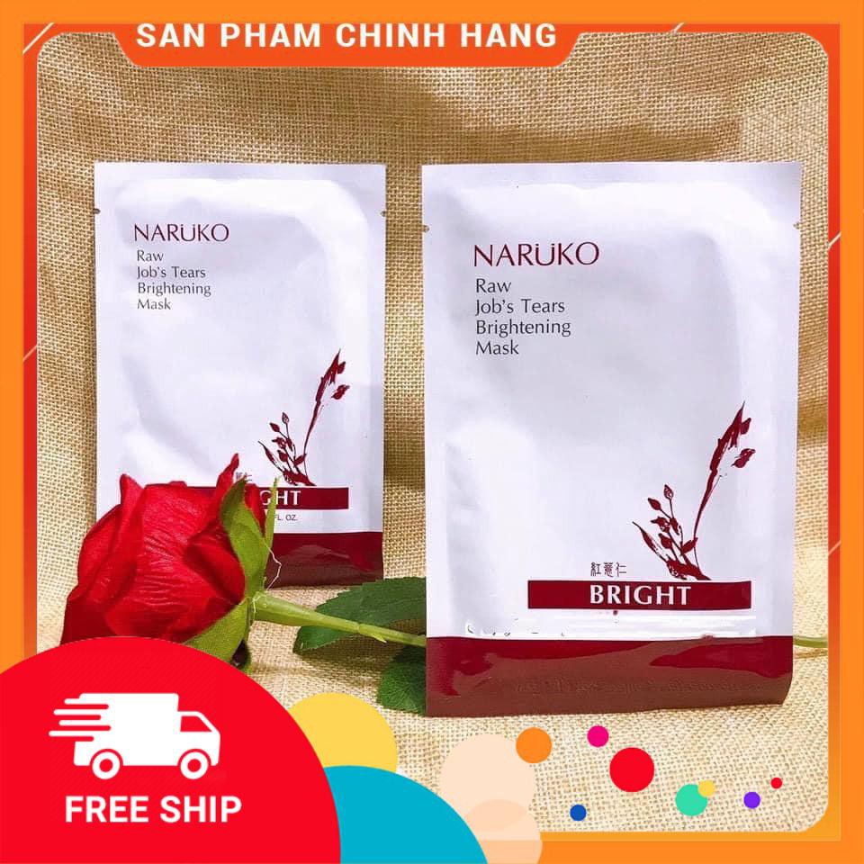 Hộp 10 miếng mặt nạ trắng sáng da NARUKO Ý dĩ nhân đỏ mới