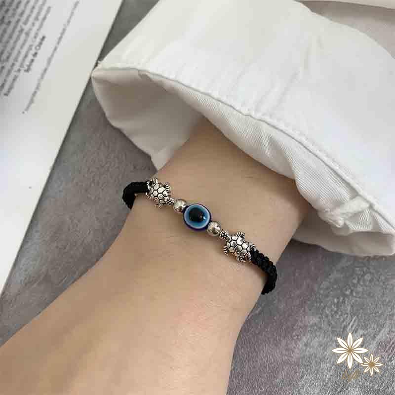 Vòng Tay Blessed Evil Mắt Quỷ May Mắn Bện Thủ Công Có Thể Điều Chỉnh Quà Tặng Cho Cặp Đôi