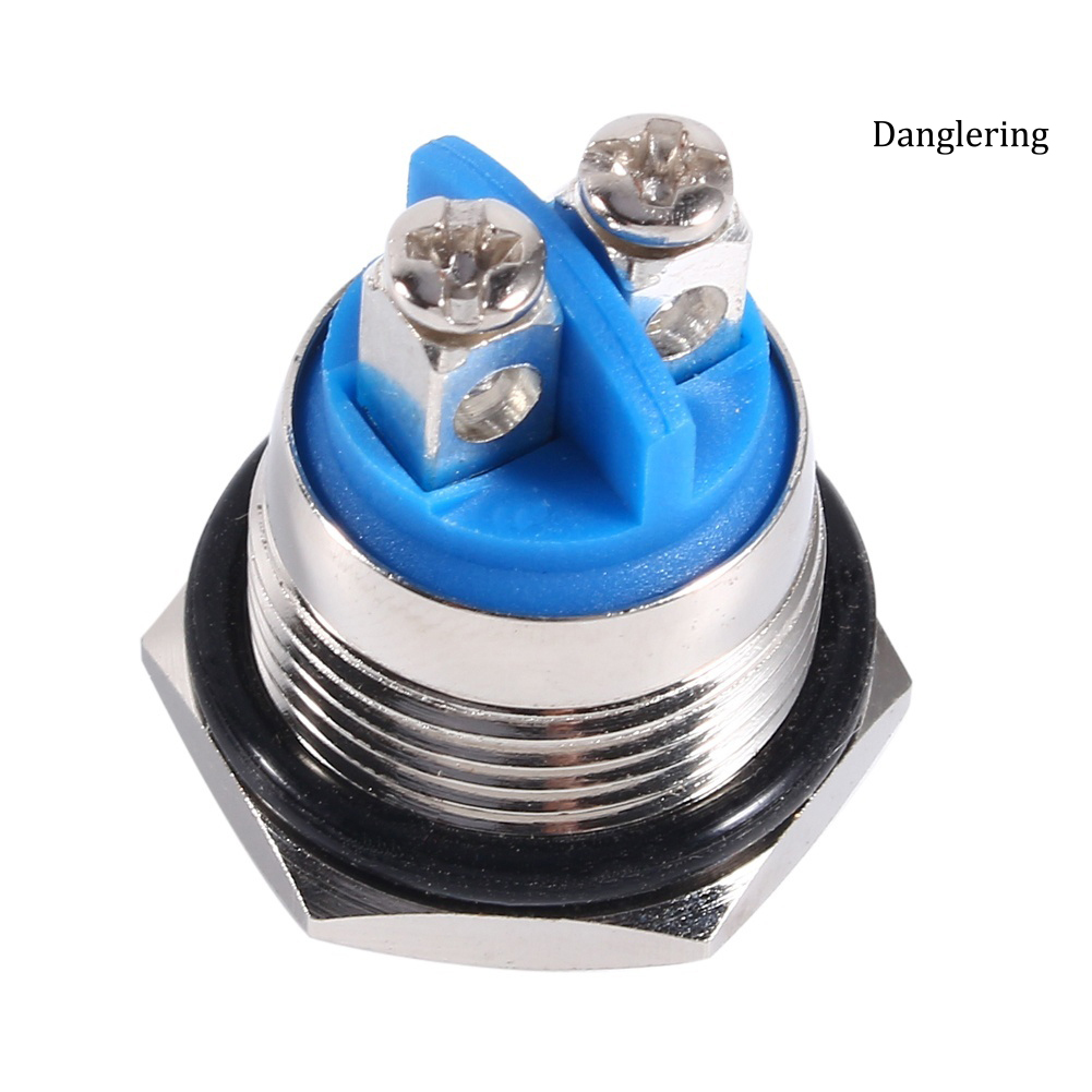Công tắc nút nhấn bật/ tắt bằng kim loại chống thấm nước 12V 16mm dành cho xe hơi