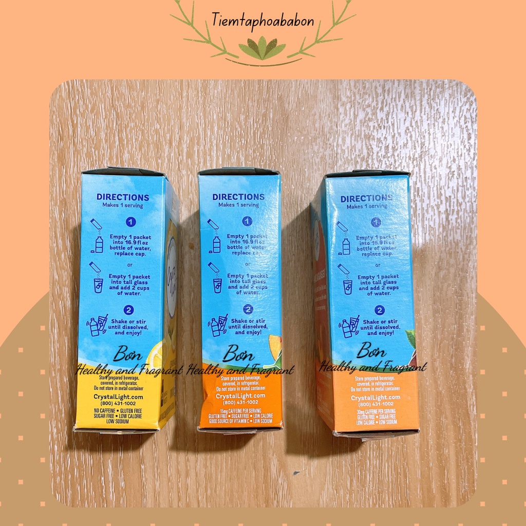 🍑 Crystal Light - 1 gói Bột Pha Nước Trái Cây Crystal Light Gói Nhỏ 🍑 DATE 08-09/2023 🍑