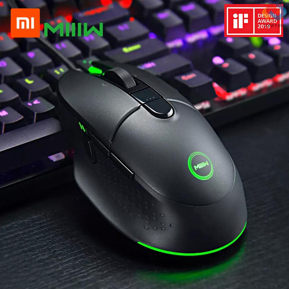 Xiaomi MIIIW 700G RGB Colorful Gaming Mouse 32bit 6 Button Wired Gaming Mouse 7200DPI Ergonomic Gamer PC Laptop Computer Mouse 1000Hz MWGM01