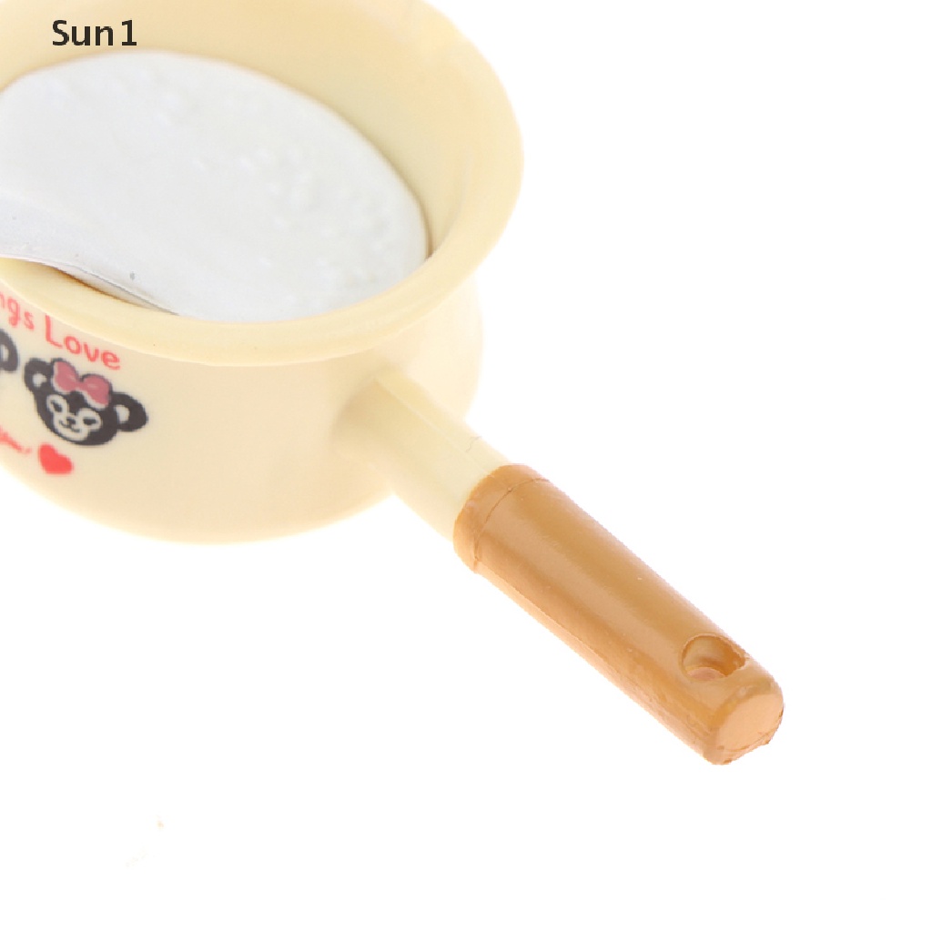 Phụ kiện nồi sữa/ hủ mật ong mini dùng trang trí cho nhà búp bê tỷ lệ 1:12