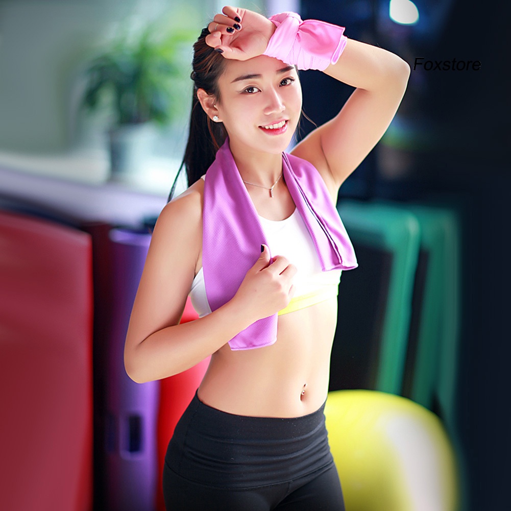 Khăn Lưới Làm Mát Màu Trơn Dùng Khi Tập Thể Thao / Chạy Bộ Ngoài Trời