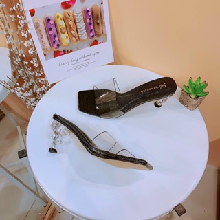 Guốc quai bản mica viền gót mica xoắn ốc 7p