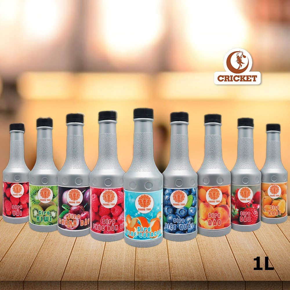 Siro Chang Thai Chai 1L - Syrup Làm Trà Đào Trà Trái Cây Đủ Các Mùi Vị Chai 1 lít