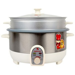 Nồi lẩu điện đa năng nắp kính có xửng hấp Happy Cook 3,5 lít giá cực tốt