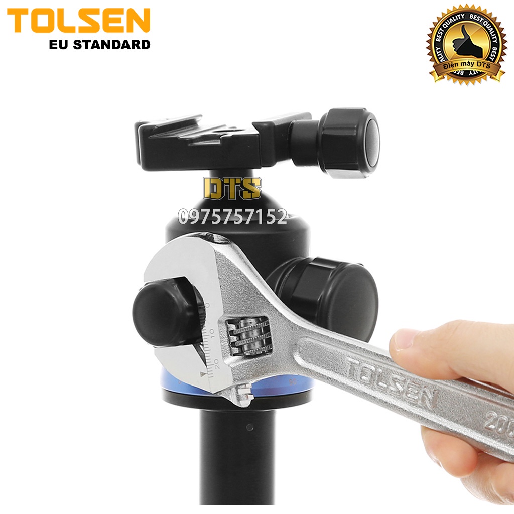 Bộ dụng cụ sửa chữa đa năng công nghiệp 3 trong 1 TOLSEN, kìm điện, mỏ lết kìm mỏ quạ thép CrV cao cấp mạ Niken chống gỉ